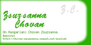 zsuzsanna chovan business card